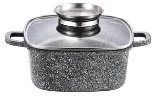 Каструля GUSTO покриття CERAMIC SNOW квадр 24*10см/4,4 л.