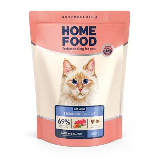 Корм для котів Home Food 400г Ягня/лосось