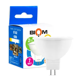 Світодіодна лампа Biom MR16 7W GU5.3 4500K