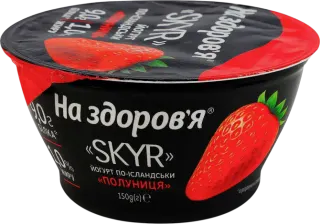 Йогурт На здоров'я По-ісландськи Полуниця 1% 150г