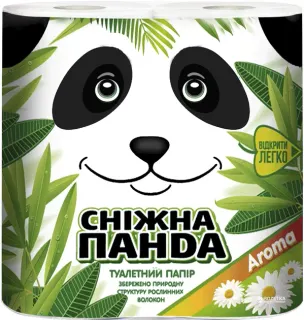 Туалетний Папір  Сніжна панда арома 4 шт 2-х шар