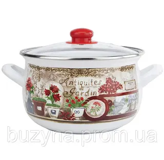 Каструля GUSTO 16см/2,1л Квітковий сад