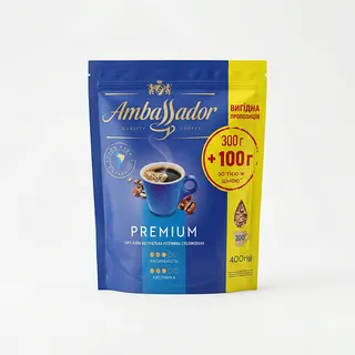 Кава Ambassador Premium 300+100гр розчинна