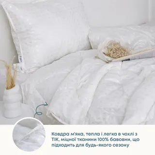 Ковдра ТЕП Лебяжий пух 200*210/тік/400гр/м2