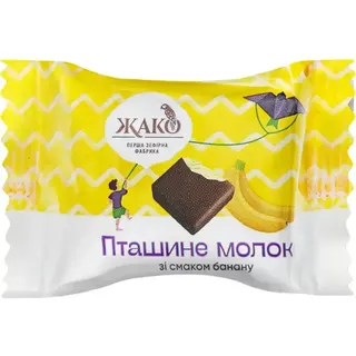 Цукерки Жако Пташине Молоко банан 2,7кг