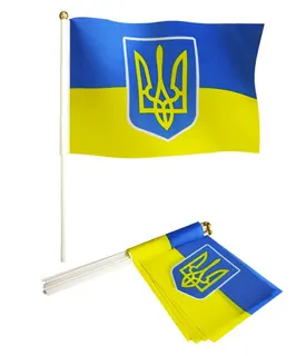 Прапор України на липучці 14*21см