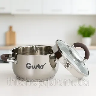 Каструля GUSTO Practico нерж  6,1л 24см