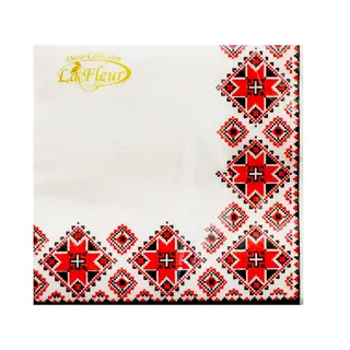 Серветка ТМ "La Fleur " 33*33 2шар. (20шт) Українські мотиви