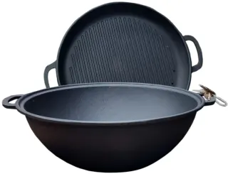Казан 8 л узбецький чавун WOK з кришкою Майстерня