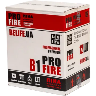 Піна монтажна вогнестійка  BeLife 750 мл PROFFIRE B1