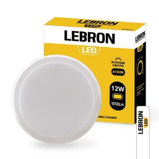 Світильник Lebron LED L-WLR, 12W, круглий, 4100K.1050Lm IP54