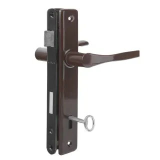 Ручка до замка 90/22 пiд ключ (коричнев)