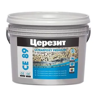 Затирка для плитки Ceresit CE 89 ULTRAEPOXY PREMIUM 2,5 кг №809 Сірий Бетон