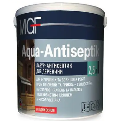 Лазурь-антисептик MGF Aqua-Antiseptik сосна 2.5л