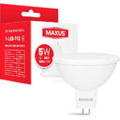 Лампа світлодіодна Maxus 1-LED-400-01 (MR16 5W 4100K GU5.3 220V Sakura) Уцінка