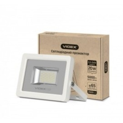LED прожектор Videx Premium 20W 5000K 12-24 V White (працюють від акумулятора в машині)