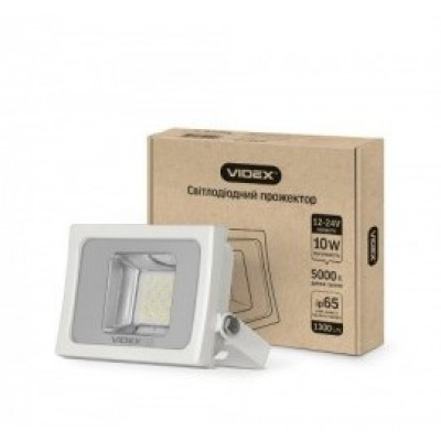 LED прожектор Videx Premium 10W 5000K 12-24 V White (працюють від акумулятора в машині)