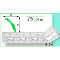 Плінтус полістірольний Marbet В-24 ( 70*90*2м) (24 шт уп.)