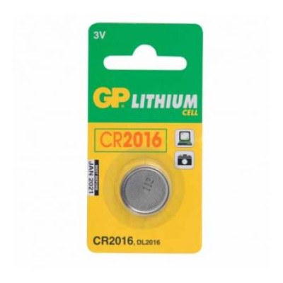 Батарейка GP Lithium Button Cell СR 2016 8U5 3V/5bl(100)