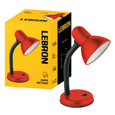 Лампа настільна LEBRON L-TL, E27, 40W, червона