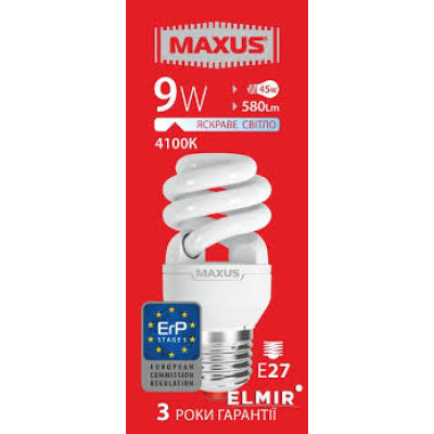 Люмінесцентна лампа Maxus ESL-305 -11 XPiral 9W 4100K E27