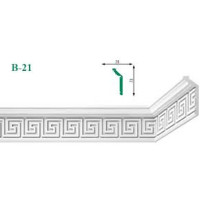 Плінтус полістірольний Marbet B-21 28*73*2000) (54 шт уп.)