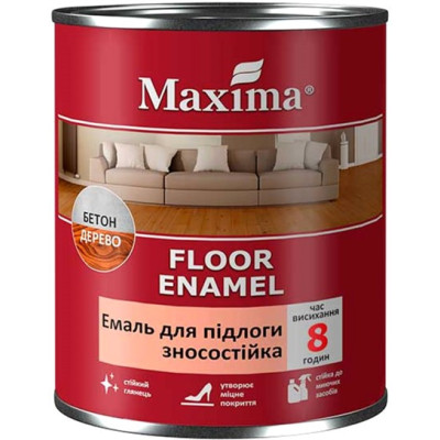 Емаль Maxima для підлоги 0,7 кг УЦІНКАг жовто-коричнева