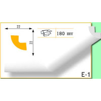 Плінтус полістірольний Marbet Е-1 (2м) (180 шт уп.)