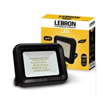 LED прожектор Lebron LF 10W. 6200K. 800Lm кут120