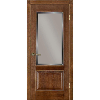 Термінус  Двері шпон Термінус Браун дуб з склом модель 04 ( №23,Т,МТ2 ) 80см
