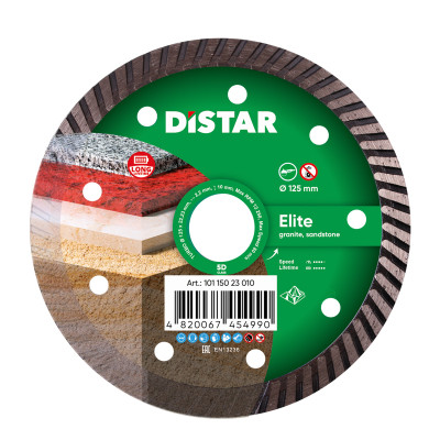 Круг Distar алмазний EliteTurbo, Граніт, мрамор піщанник 125*22,23