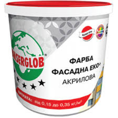 Фарба Anserglob фасадна акрилова ЕКО+ 14кг
