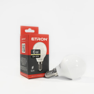 Світлодіодна лампа Etron Light Power 1-ELP-047 G45 6W 3000K 220V E14