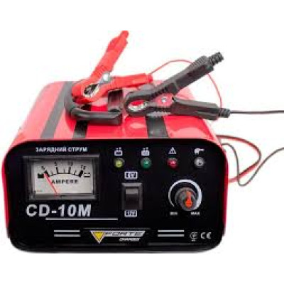 Зарядний пристрій Forte CD-10M заряд.струм 10А, для акумуляторів 12В (ємн.35-60Аг) вага 2кг