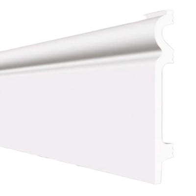 Профіль ПВХ Плінтус широкий 5-8 мм білий