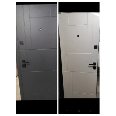 Двері Magda 86 см Модель156 Т12.2 Антрацит/супермат білий (праві)