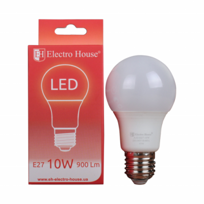 Світлодіодна лампа Electro House E27 10W A60 4100K 900Lm