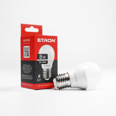 Світлодіодна лампа Etron Light Power 1-ELP-042 G45 8W 4200K 220V E27