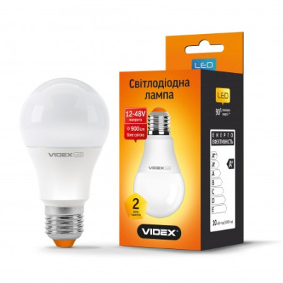 Лампа LED Videx А60е 10W E27 4100 12-48V
