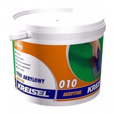 Kreisel PL010 Штукатурка база ''А'' акрилова біла короїд 2,0мм 25 кг/відро