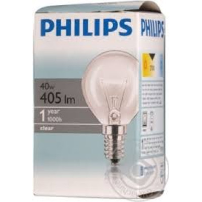 Лампа розжарювання Philips P45 куля 40 Вт E14 230 В прозора