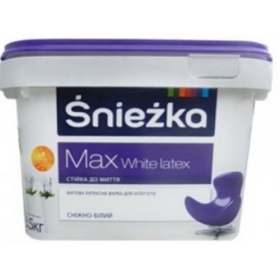 Фарба В\Е Sniezka Max Latex 14 кг (10 л) знято