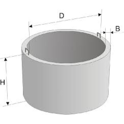 Кільце каналізаційне (КС10.6) з/б лите 1,00*0,30(h)м ВВ  V= 0.235м³