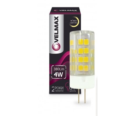 Світлодіодна лампа Velmax V-G4, 4W, G4, 3300K, 380Lm, кут 360